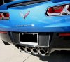 C7 Corvette Rear License Plate Tag - Stainless/Carbon Fiber